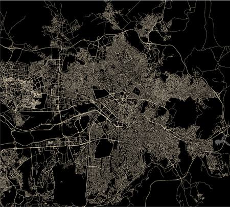 map of the city of Ankara, Turkeyのイラスト素材