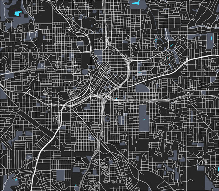 vector map of the city of Atlanta, USAのイラスト素材