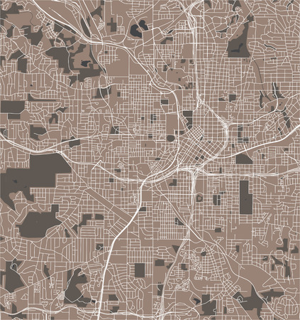 vector map of the city of Atlanta, USAのイラスト素材