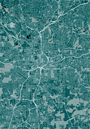 vector map of the city of Atlanta, USAのイラスト素材