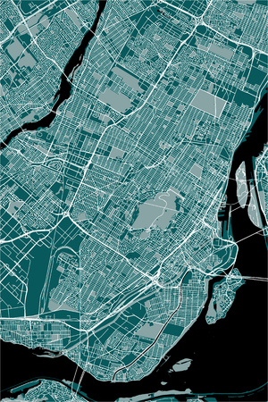 vector map of the city of Montreal , Canadaのイラスト素材
