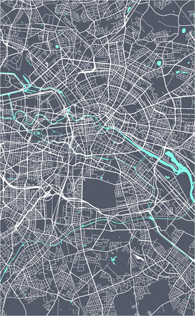 vector map of the city of Berlin, Germanyのイラスト素材