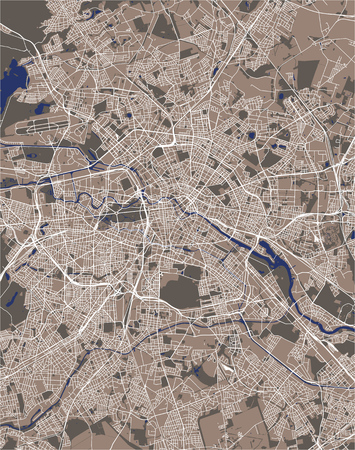 vector map of the city of Berlin, Germanyのイラスト素材