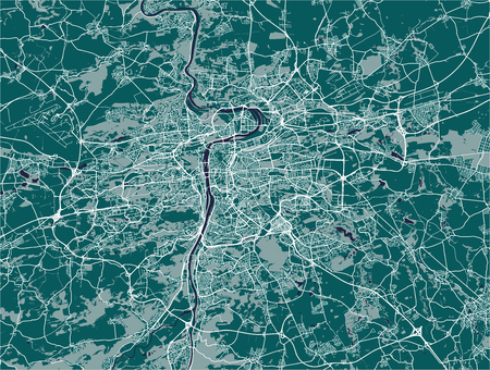 vector map of the city of Prague, Czech Republicのイラスト素材