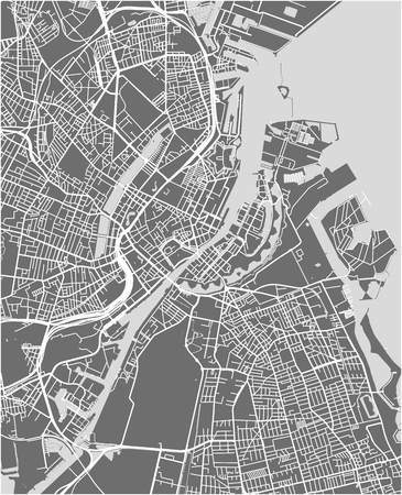 vector map of the city of Copenhagen, Denmarkのイラスト素材