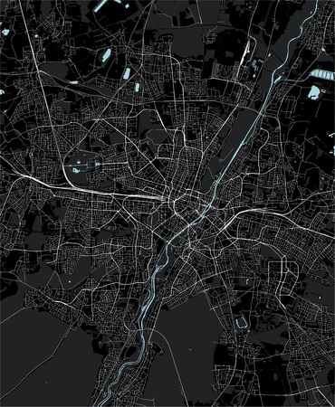 vector map of the city of Munich, Bavaria, Germanyのイラスト素材