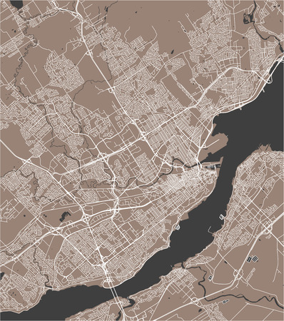Vector map of the city of Quebec, Canadaのイラスト素材