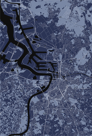 vector map of the city of Antwerp, Belgiumのイラスト素材
