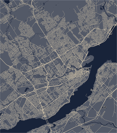 Vector map of the city of Quebec, Canadaのイラスト素材