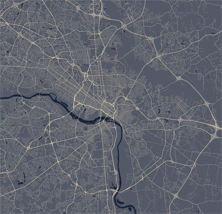 vector map of the city of Richmond, Virginia, USAのイラスト素材
