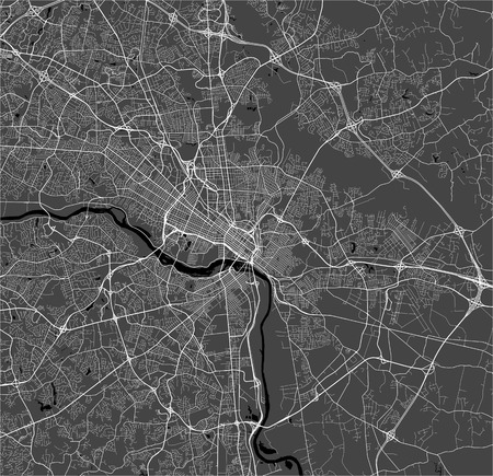 vector map of the city of Richmond, Virginia, USAのイラスト素材