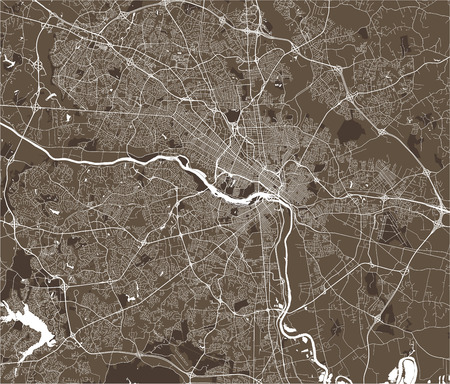vector map of the city of Richmond, Virginia, USAのイラスト素材
