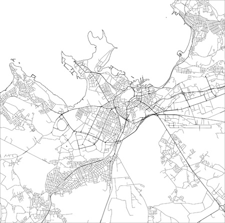vector map of the city of Tallinn, Estoniaのイラスト素材