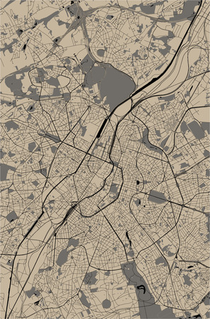 vector map of the city of Brussels, Belgiumのイラスト素材