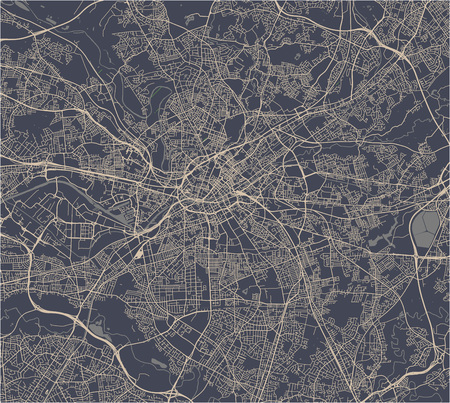 vector map of the city of Manchester, England, Great Britainのイラスト素材