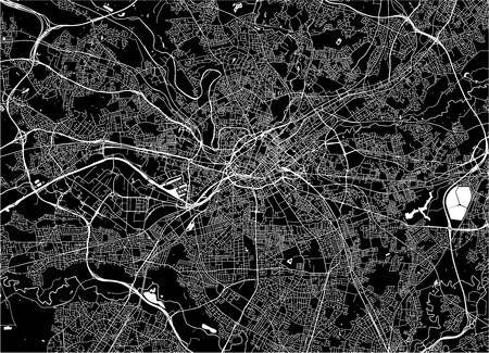 vector map of the city of Manchester, England, Great Britainのイラスト素材