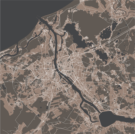 vector map of the city of Riga, Latviaのイラスト素材