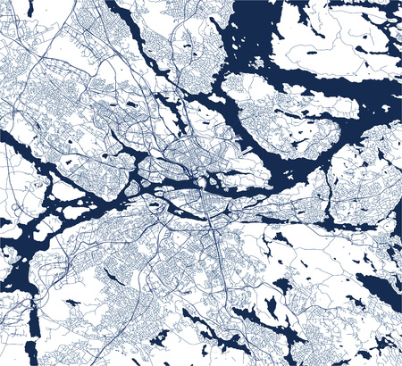 vector map of the city of Stockholm, Swedenのイラスト素材