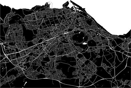 vector map of the city of Edinburgh, Scotland, United Kingdomのイラスト素材
