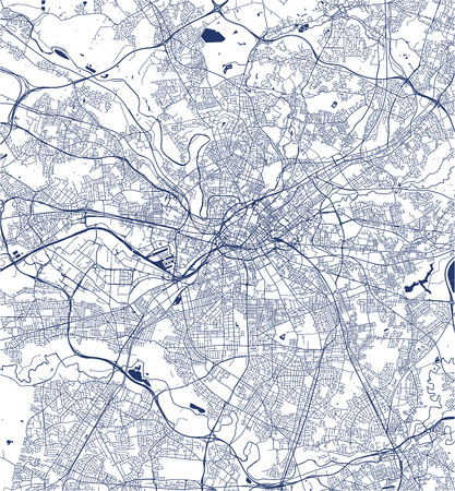 vector map of the city of Manchester, England, Great Britainのイラスト素材