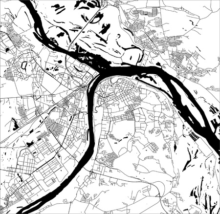 vector map of the city of Nizhny Novgorod, Russiaのイラスト素材