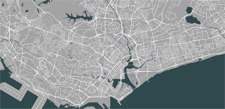 map of the city of Jacksonville, Florida, USAのイラスト素材