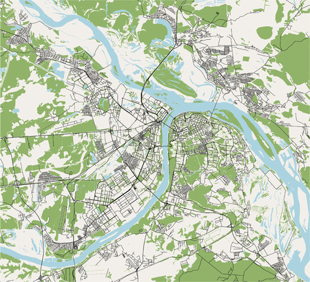 vector map of the city of Nizhny Novgorod, Russiaのイラスト素材