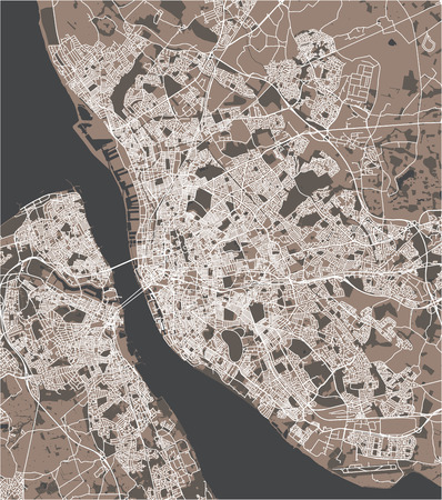 vector map of the city of Liverpool, Birkenhead, United Kingdomのイラスト素材