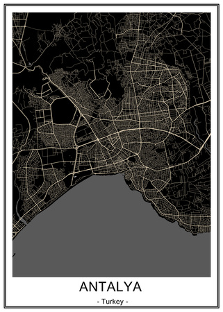 map of the city of Voronezh, Russiaのイラスト素材