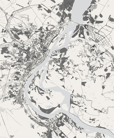 vector map of the city of Volgograd, Russiaのイラスト素材