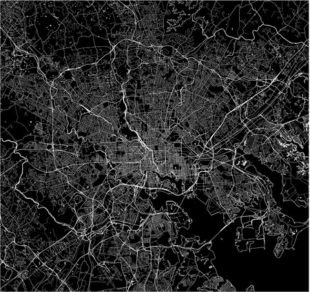 vector map of the city of Baltimore, Maryland, USAのイラスト素材