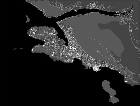 vector map of the city of Dubrovnik, Croatiaのイラスト素材
