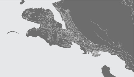 vector map of the city of Dubrovnik, Croatiaのイラスト素材
