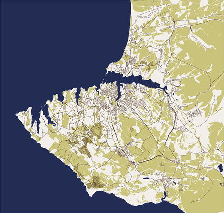 vector map of the city of Sevastopol, Crimeaのイラスト素材