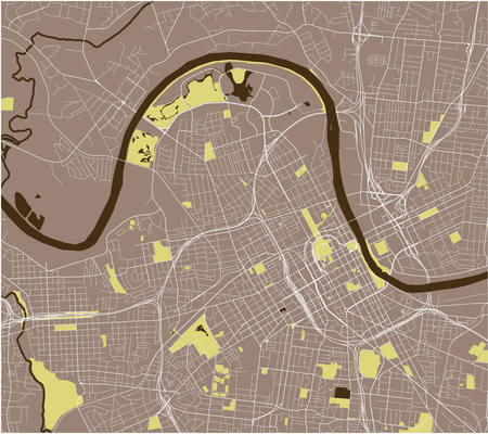 vector map of the city of Nashville, Tennessee, USAのイラスト素材