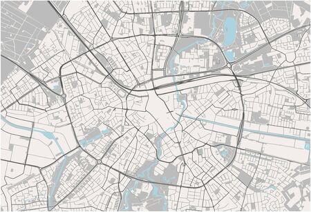 vector map of the city of Eindhoven, Netherlandsのイラスト素材