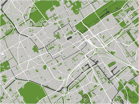 vector map of the city of the Hague, Den Haag, Netherlandsのイラスト素材