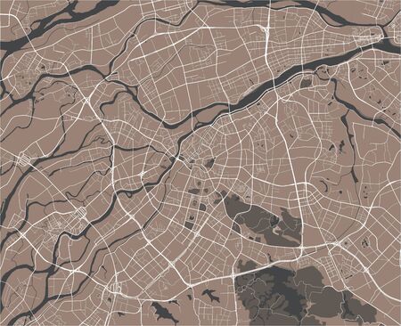 vector map of the city of Dongguan, Chinaのイラスト素材