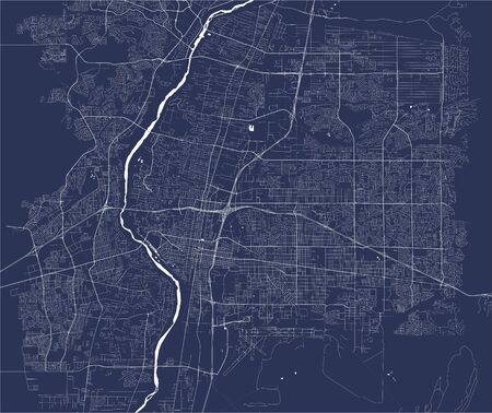 map of the city of Albuquerque, USAのイラスト素材