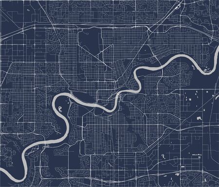 vector map of the city of Edmonton, Canadaのイラスト素材