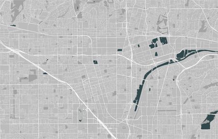 vector map of the city of Anaheim, California, United States Americaのイラスト素材