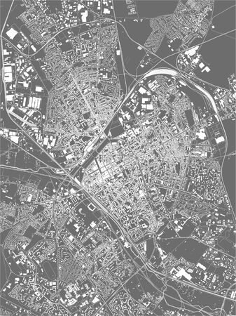 vector map of the city of Reims, Marne, Grand Est, Franceのイラスト素材