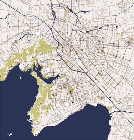 map of the city of Wuxi, Chinaのイラスト素材