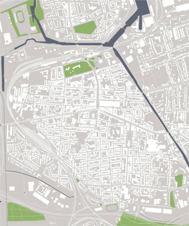 vector map of the city of Calais, Pas-de-Calais, Hauts-de-France, Franceのイラスト素材