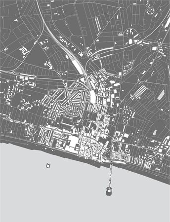 vector of the city of Brighton and Hove, East Sussex, South East England, England, UKのイラスト素材