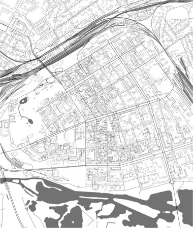 vector map of the city of Brest, Belarusのイラスト素材