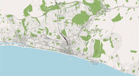 vector of the city of Brighton and Hove, East Sussex, South East England, England, UKのイラスト素材