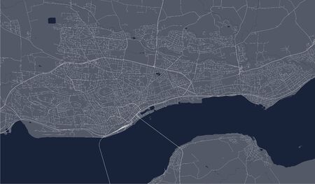 vector map of the city of Dundee, Scotland, UKのイラスト素材