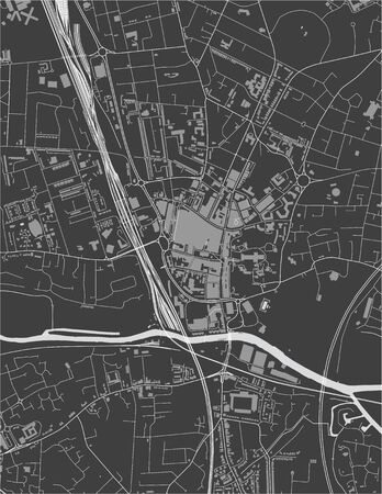 vector map of the city of Peterborough, Cambridgeshire, East of England, England, UKのイラスト素材