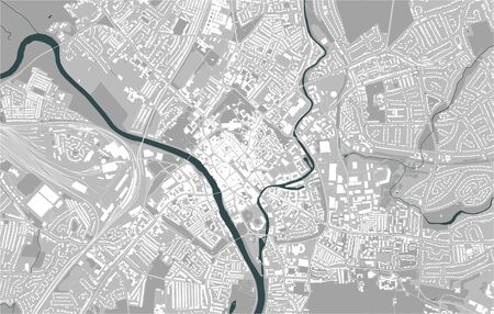 vector map of the city of York, North Yorkshire, Yorkshire and the Humber , England, UKのイラスト素材